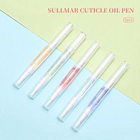 Sullmar Nail Nutrition Oil Pen 5Pcs Cuticle Oil Pen Nails Nail Strengthen Cuticle Oil Pen Nail Care For Diy At Home And Salon Cu