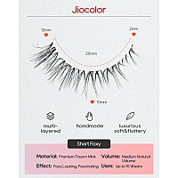 Jiocolor Cat Eye Lashes Natural Look D Curly False Eyelashes Wispy Fauk Mink Lashes Multilayers Faux Mink Eyelashes Wispy Fake