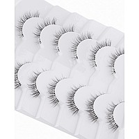 Jiocolor Cat Eye Lashes Natural Look D Curly False Eyelashes Wispy Fauk Mink Lashes Multilayers Faux Mink Eyelashes Wispy Fake