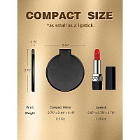 Qislee Compact Mirror Bulk Round Makeup Mirror For Purse Set Of 200 Black