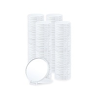 Qislee Compact Mirror Bulk Round Makeup Mirror For Purse Set Of 200 White