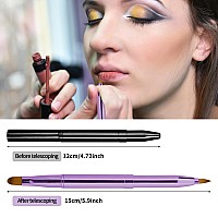 Unaone 2 Pack Lip Brush For Lipstick Retractable Lip Brushes Dualended Makeup Brush For Lipstick Lip Gloss Include Lid