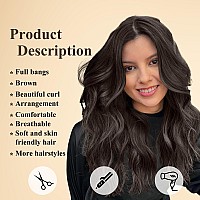 Haircube Brown Wavy Wig With Bangs For Women Curly Womens Charming Synthetic Wigs With Natural Wavy Brown Heat Resistant Hair F