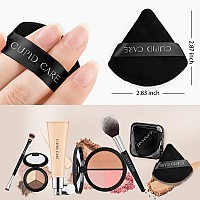 Cupid Care 6 Pcs Triangle Powder Puff With 2 Travel Cases Setting Powder Puffs For Face Powder And Foundation Velour Makeup Pu