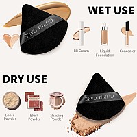 Cupid Care 6 Pcs Triangle Powder Puff With 2 Travel Cases Setting Powder Puffs For Face Powder And Foundation Velour Makeup Pu