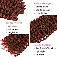 Alrence Passion Twist Hair Copper Red 14 Inch 8 Packs Passion Twist Crochet Hair Long Bohemian Crochet Braids 14 Inch 350