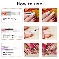 5 Pcs Nail Art Sculpture Pen Dual Tipped Silicone Nail Tools Nail Art Acrylic Pen Silicone Brushes For Resin Nail Art Tools For