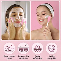 Silicone Face Scrubber 1Pcs Exfoliating Lip Brush 1Pcs Cleansing Brush2Pcs Face Mask Brush Exfoliator Blackhead Skin Care Too