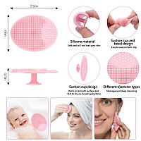 Silicone Face Scrubber 1Pcs Exfoliating Lip Brush 1Pcs Cleansing Brush2Pcs Face Mask Brush Exfoliator Blackhead Skin Care Too