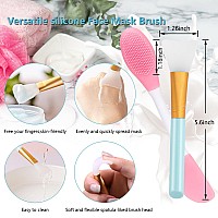 Silicone Face Scrubber 1Pcs Exfoliating Lip Brush 1Pcs Cleansing Brush2Pcs Face Mask Brush Exfoliator Blackhead Skin Care Too