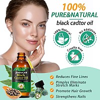 120Ml Jamaican Black Castor Oil Organic Castor Oil For Hair Growth Cold Press Unrefined Thicker Eyelashes And Eyebrows Massa