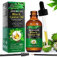 Jamaican Black Castor Oil Organic Castor Oil For Hair Growth Cold Press Unrefined Thicker Eyelashes And Eyebrows Massage Oil