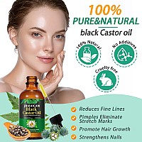 Jamaican Black Castor Oil Organic Castor Oil For Hair Growth Cold Press Unrefined Thicker Eyelashes And Eyebrows Massage Oil