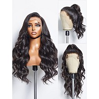 Luvme Hair 18 Loose Body Wave 360 Lace Frontal Wigs Human Hair Lace Glueless Human Hair Wig Pre Plucked Long Black Body Wave W