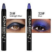 Evpct 2Pcs Cream Eyeshadow Sticks Set For Eyes Waterproof Midnight Blue Shimmer Blue Shimmer Matte Eye Shadow Stick Pencil Pe