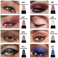 Evpct 8Pcs Cream Eye Shadow Brightener Sticks Set For Eyes Sand Orchid Rose Desert Ginger Caramel Midnight Blue Blue Glitter Sh