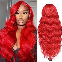 Red Lace Front Wigs Human Hair 13X4 Red Body Wave Lace Front Wigs Human Hair Pre Plucked 180 Density Red Wig Human Hair Red Hd