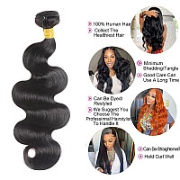 12A Brazilian Body Wave Human Hair 1 Bundle 28Inch 100 Unprocessed Brazilian Virgin Human Hair Weave Extensions Natural Color