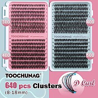 30D40D50D Lash Clusters 640Pcs Individual Lashes Cluster Eyelash Extensions 818Mix Diy Lash Extension D Curl Wispy False Eyel