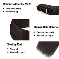 Clip In Hair Extensions Real Human Hair Clip In Hair Extensions Black Women 120G Straight Clip Ins100 Unprocessed Brazilian Hum