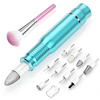 Subay Professional Manicure Pedicure Kit Electric Nail Drill Set With Led Display 25000Rpm 11Piece Attachments Plus 20 Sandi