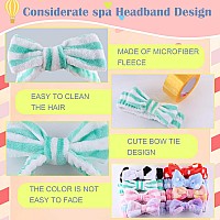 Wsyub Hairband 8Pcs Makeup Headband For Women Girls Skincare Headband With Cute Bow Design Microfiber Face Wash Headband