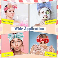 Wsyub Hairband 8Pcs Makeup Headband For Women Girls Skincare Headband With Cute Bow Design Microfiber Face Wash Headband