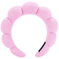 Aoenjie Spa Headbands For Washing Face Or Makeup Sponge Bubble Skincare Headbands Puffy Terry Cloth Hairband For Women Skin C