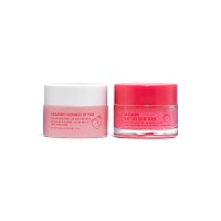 W7 Sweet Dreams Lip Scrub Overnight Lip Mask Duo 2Pcs Set Strawberry Flavour Exfoliate Condition Soothe Hydrate