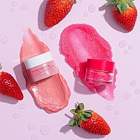 W7 Sweet Dreams Lip Scrub Overnight Lip Mask Duo 2Pcs Set Strawberry Flavour Exfoliate Condition Soothe Hydrate