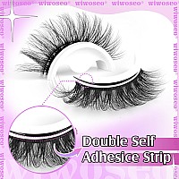 Wiwoseo Self Adhesive Eyelashes No Glue Need False Lashes Natural Look Lash Extensions Reuseable Selfadhesive Eyelashes Wispy F