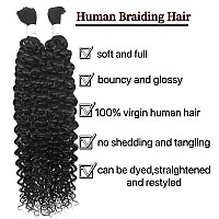 Water Wave Bulk Human Braiding Hair No Weft Unprocessed Brazilian Virgin Human Hair Extensions Human Hair For Braiding No Weft