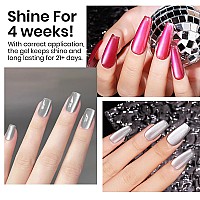 Mizhse Cat Eye Gel Nail Polish 12Ml Silver Moonlight Cat Eye Nail Polish Glitter Velvet Smooth Cats Eye Soak Off U V Led Gel Pol