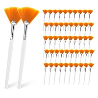 48 Pcs Fan Brushes Facial Applicator Multiuse Soft Peel Makeup Brush Spa Tools For Women And Girls Enhance Your Skincare Ritua