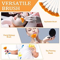 48 Pcs Fan Brushes Facial Applicator Multiuse Soft Peel Makeup Brush Spa Tools For Women And Girls Enhance Your Skincare Ritua