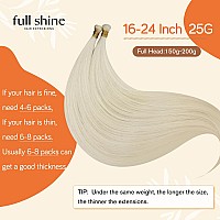 Full Shine Genius Weft Hair Extensions Human Hair Hand Tied Weft Extensions Virgin Hair Sew In Real Hair Extensions For Women Ha