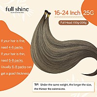 Full Shine Genius Weft Hair Extensions Human Hair Hand Tied Weft Hair Extensions Color Bm Brown Machine Remy Hair Extensions Sew