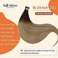 Full Shine Genius Weft Hair Extensions Virgin Hair Extensions Sew In Hand Tied Extensions Soft Machine Remy Straight Hair Weft B