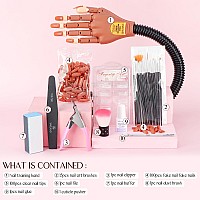 Saviland Practice Hand For Acrylic Nails Mannequin Silicone Nail Practice Hand Flexible Nail Hand For Acrylic Nails Practice Na