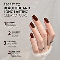 Gaoy Brown Gel Nail Polish 16Ml Soak Off Gel Polish Uv Light Cure For Nail Art Diy Manicure At Home 2086 Roasted Brownie