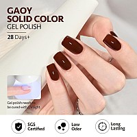 Gaoy Brown Gel Nail Polish 16Ml Soak Off Gel Polish Uv Light Cure For Nail Art Diy Manicure At Home 2086 Roasted Brownie