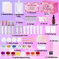 Jcoos Lip Gloss Making Kit, Lip Gloss Set For Teens Lip Kit Fun Diy Lipgloss Making Kit, Lip Gloss Kit For Girls, Make Your Own Lip Gloss Kit, Moisturizing Glitter Kids Lip Gloss For Girls Woman Gifts