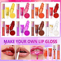 Jcoos Lip Gloss Making Kit, Lip Gloss Set For Teens Lip Kit Fun Diy Lipgloss Making Kit, Lip Gloss Kit For Girls, Make Your Own Lip Gloss Kit, Moisturizing Glitter Kids Lip Gloss For Girls Woman Gifts