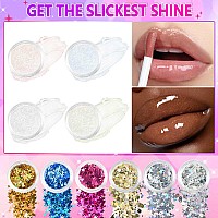 Jcoos Lip Gloss Making Kit, Lip Gloss Set For Teens Lip Kit Fun Diy Lipgloss Making Kit, Lip Gloss Kit For Girls, Make Your Own Lip Gloss Kit, Moisturizing Glitter Kids Lip Gloss For Girls Woman Gifts