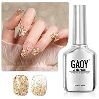 Gaoy Glitter Gel Nail Polish 16Ml Gold Sparkly Gel Polish Diamond Shiny Uv Gel For Nail Art Soak Off Nail Polish Home Diy 20