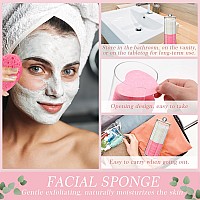 Sieral 120 Pcs Compressed Facial Sponges With Container Face Sponge Disposable Sponge Pads For Washing Face Cleansing Exfoliatin