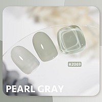 Gaoy Jelly Gray Gel Nail Polish 16Ml Sheer Natural Translucent Soak Off Gel Polish Uv Light Cure For Nail Art Diy 2069 Pearl