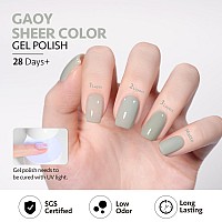 Gaoy Jelly Gray Gel Nail Polish 16Ml Sheer Natural Translucent Soak Off Gel Polish Uv Light Cure For Nail Art Diy 2069 Pearl