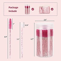 100 Pcs Disposable Eyelash Brush With 1 Container And 200 Pcs Lip Brush Crystal Lip Applicators Eyebrow Spoolies Brush Mascara