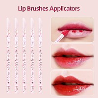 100 Pcs Disposable Eyelash Brush With 1 Container And 200 Pcs Lip Brush Crystal Lip Applicators Eyebrow Spoolies Brush Mascara